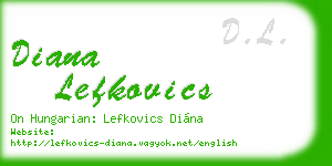 diana lefkovics business card